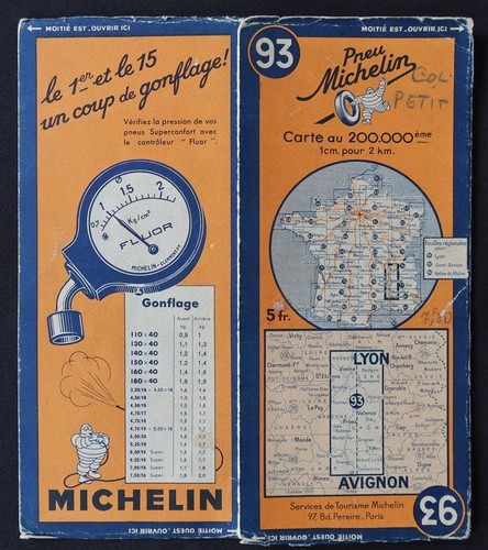 Carte michelin lyon - 93,