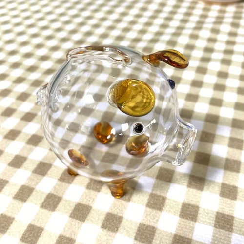 Tirelire cochon verre pot - en,