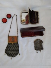 Lot SAC MINAUDIERE ancien METAL ARG. AUMONIERE, Porte-Monnaie, Écrins ....