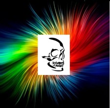 SKULL FACE AIRBRUSH, PAINTING, ART, TEMPLATE STENCIL 