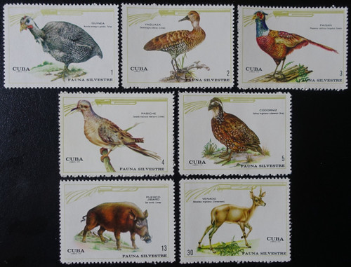 Timbres 1cuba oiseaux - -,