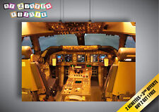 Poster Cockpit plane avion