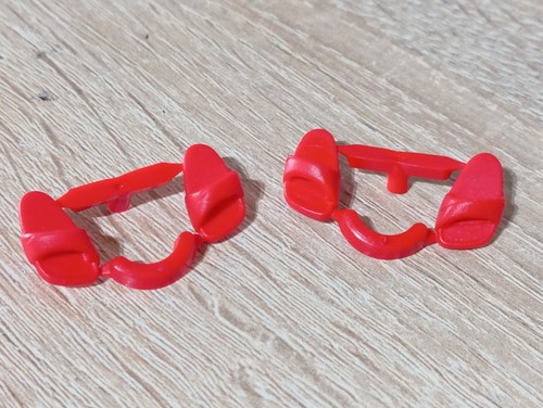 Playmobil sandales rouges - playmobil, x4