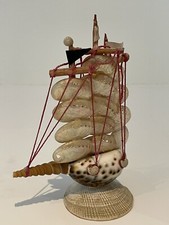 Maquette Bateau À Voile En Coquillage Ancienne