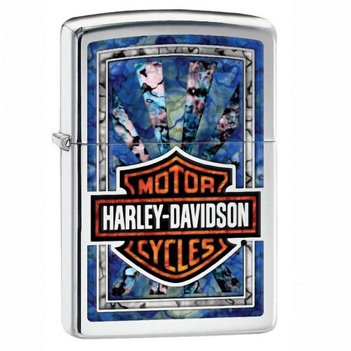 Zippo bleu harley davidson - bleu,