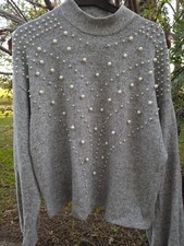 Pull gris perles stradivarius
