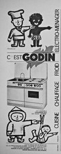 PUBLICITÉ 1962 CET ENSEMBLE SIGNÉ GODIN CUISINIÈRE CHARBON GAZ  - GUISE AISNE