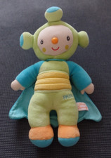 S19 / doudou peluche personnage bleu vert cape PATOU KATHERINE ROUMANOFF