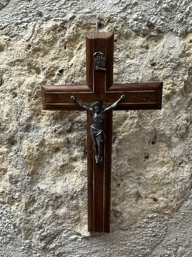 Crucifix ancien bois - bois, avec