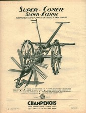 Publicité ancienne arracheuses pommes matériel agricole 1955 issue de magazine