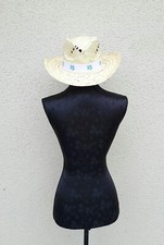 Chapeau Soleil "Genre Cowboy paille" écru "Metz Plage" NEUF, Tour de Tête 55cm