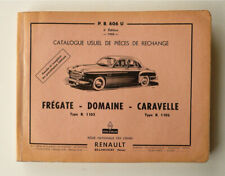 Catalogue Pièces Rechange Renault Frégate Domaine Caravelle 1960 - R1103 - R1102