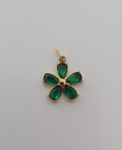 Pendentif fleurs pierres - pendentif, et