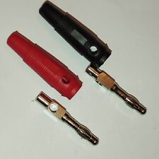 2x fiche banane Mâle Avec Insert 4 mm   Rouge  Noire        E9h42/3