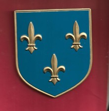 Blason  FRANCE  ROYALE Faience  Fleurs de Lys