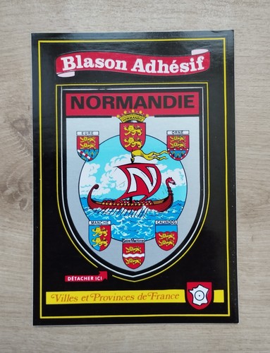 Carte postale blason adhésif - postale,