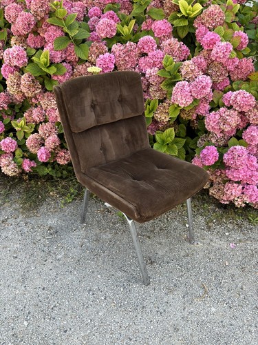 Chaise velours marron - chaise,