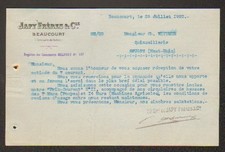 BEAUCOURT (90) USINE de POMPES "JAPY Freres" en 1923