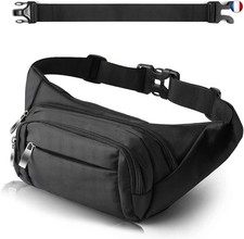 4 poches banane femme avec ceinture allongée de 35 cm - Grande capacité étanche 