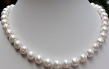 A106 47cm naturelle eau douce bijoux avec perles collier de chaîne