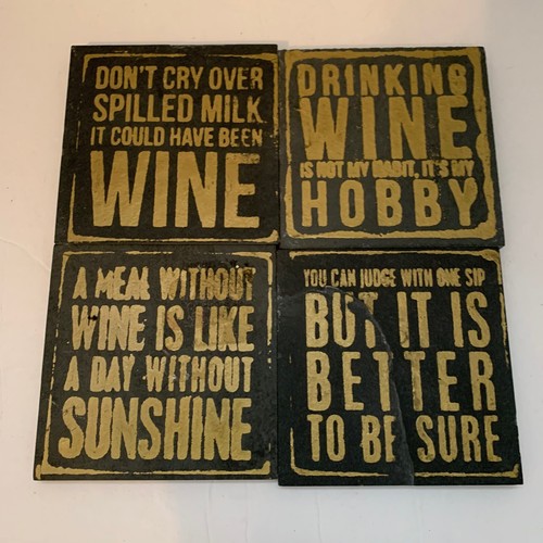 New coasters natural slate - new,