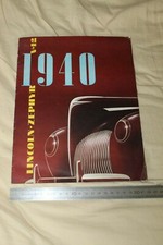 (MB2/E) Brochure Catalogue LINCOLN ZEPHYR V-12 1940