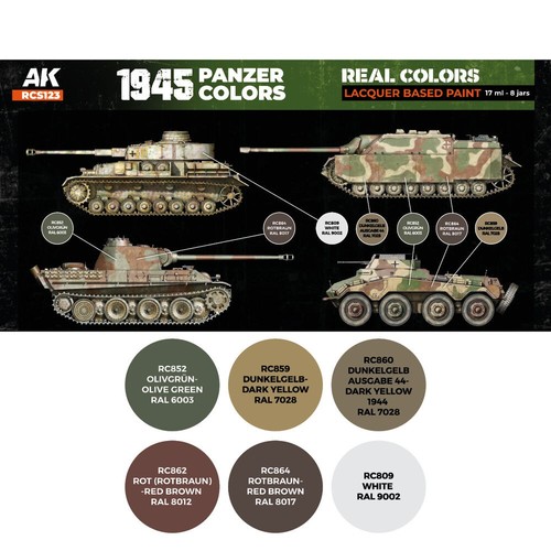 1945 panzer colors set ak - -,