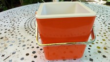 Seau à glace publicitaire bistrot Pernod vintage orange 70's