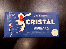 Rare glacoide Publicitaire anis un cristal 1884 liminana paris Marseille Alger