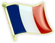 Pin's Drapeau Français flottant - France - en Acier - Union Européene - Cérémoni