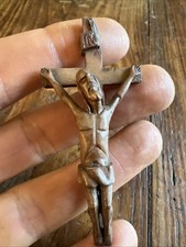 Christ Corozo Sacré & Croix Travail de Bagnard XIX EMe