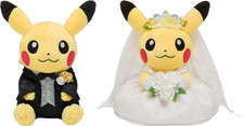 Peluche Pokemon Mariage Pikachu Mâle & Femme Set Garden Series Doll Neuf