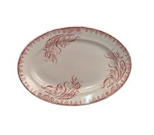 Ancien Plat De Service St Amandinoise IRIS Terre De Fer 1900