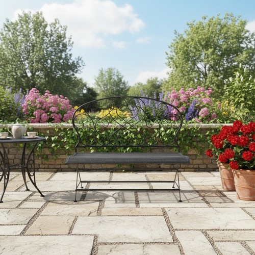 Banc jardin fer forgé - fer,