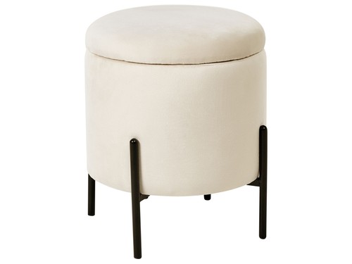 Pouf rangement velours - pouf,