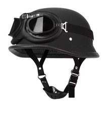 Demi-casque de Moto en cuir allemand, Vintage, Casco Moto, visage ouvert, pilote