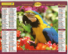 Almanach du Facteur 2000. Perroquets :  Ara ararauna et Aras militaires.