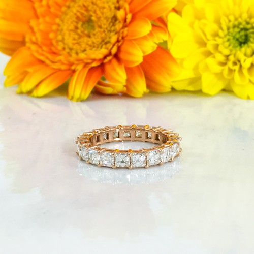 18k rose asscher - rose, coupe