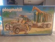 Playmobil 4855 Jeep Et Remorque Boite Jamais Ouverte Zoo Cirque 