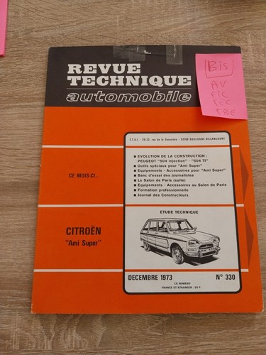 Revue technique citroen ami - technique,