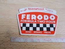 Autocollant vintage FERODO - FORMULA TWO FOUR