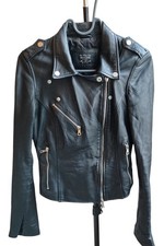 Veste cuir véritable zara - en,