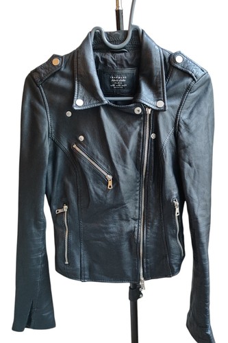 Veste cuir véritable zara - en,