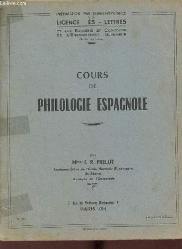 Cours philologie espagnole - cours,