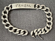 BRACELET GOURMETTE PASCAL EN  ARGENT MASSIF POINÇON CRABE