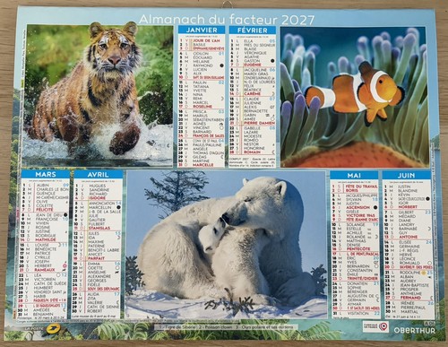 Calendriers poste almanachs - poste,