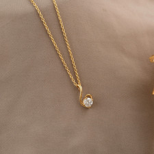 Pendentif En Diamant Solitaire