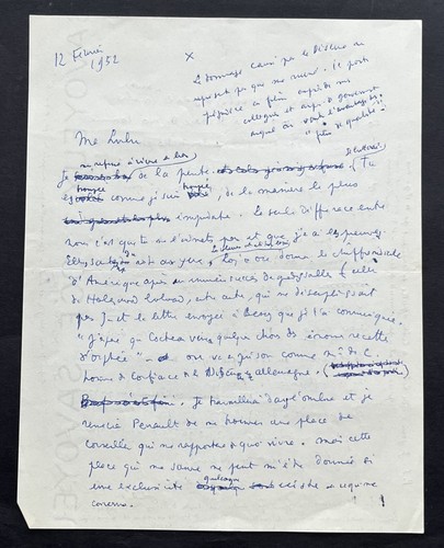 Jean cocteau lettre - cocteau,
