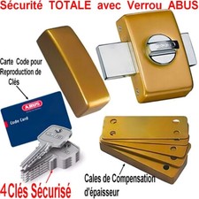 ABUS Verrou Serrure  Sécurité de Porte - Cylindre long 45 mm Diamètre 23 mm NEUF