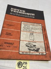 Renault 15 R15 TL TS 17 R17 TL Revue Technique Automobile RTA édition 1972